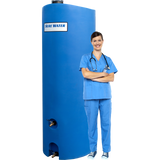 260 gallon Emergency Water Storage Tank (Blue) + Accessories - Sure Water