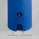 260 gallon Emergency Water Storage Tank (Blue) + Accessories - Sure Water